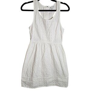 WM American Eagle Outfitters White Sleeveless Eyelet Dress  0  Back Zipper Cut-O